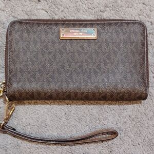 Michael Kors Dark Brown Wristlet Wallet